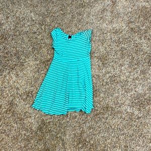 Blue striped dress